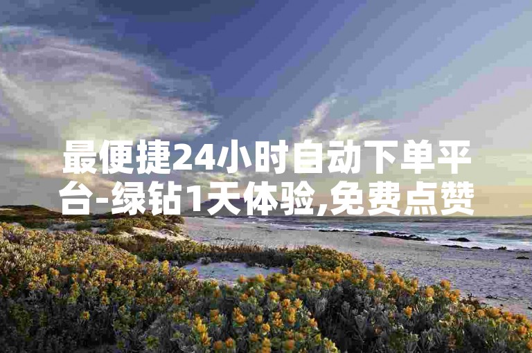 最便捷24小时自动下单平台-绿钻1天体验,免费点赞自助服务