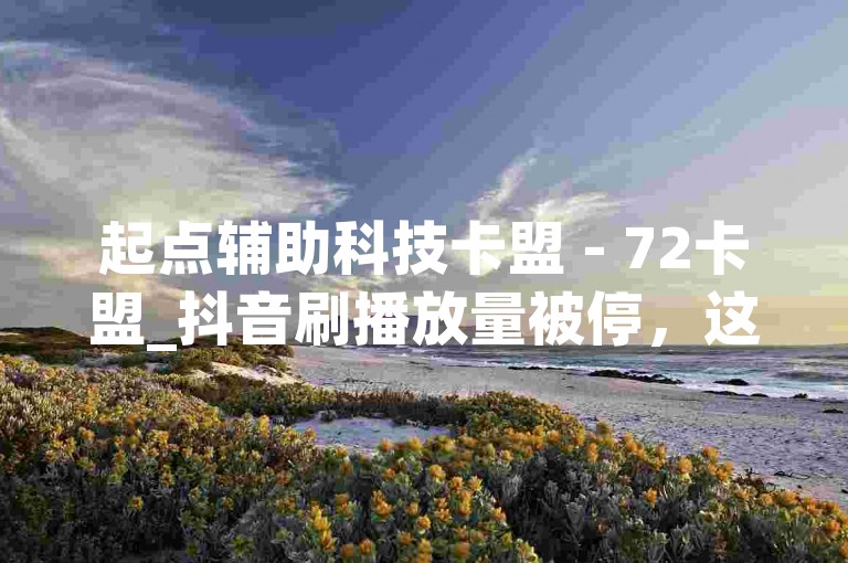 起点辅助科技卡盟 - 72卡盟_抖音刷播放量被停，这导致了该服务的暂时中断。