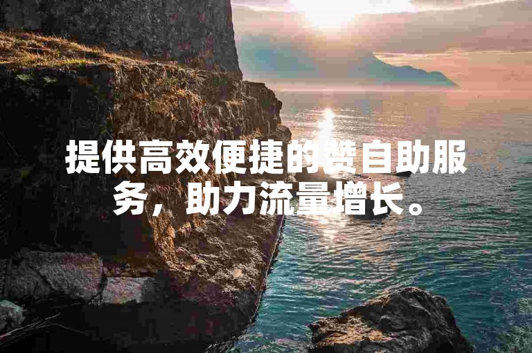 提供高效便捷的赞自助服务，助力流量增长。