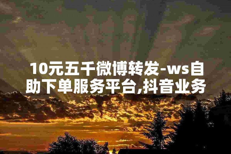 10元五千微博转发-ws自助下单服务平台,抖音业务网站