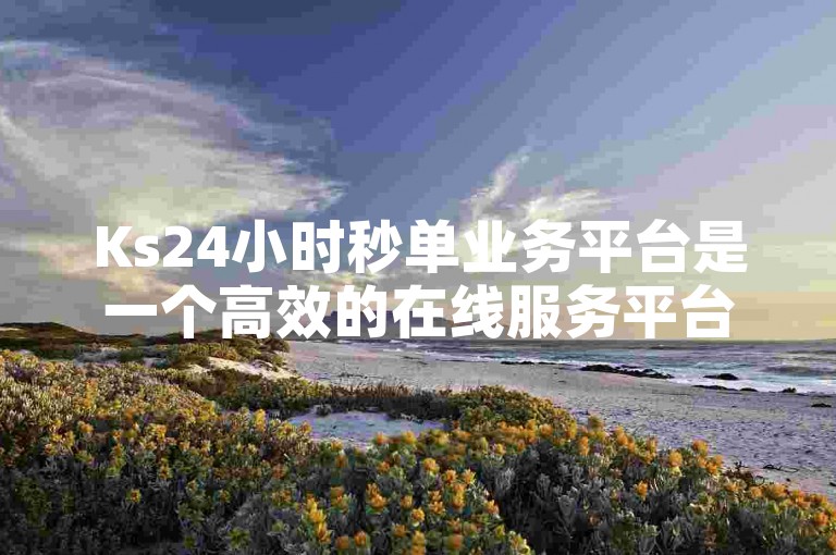 Ks24小时秒单业务平台是一个高效的在线服务平台，专注于快速处理订单。
