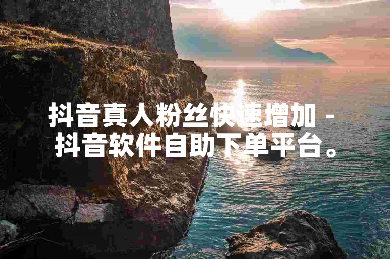 抖音真人粉丝快速增加 - 抖音软件自助下单平台。