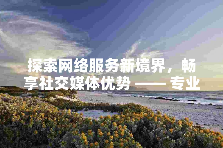 探索网络服务新境界，畅享社交媒体优势 —— 专业团队打造的QQ增值服务与抖音推广解决方案。