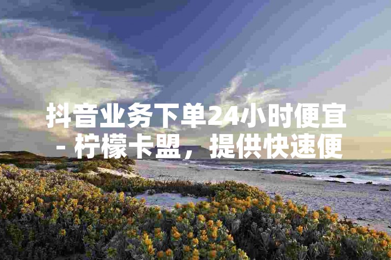 抖音业务下单24小时便宜 - 柠檬卡盟，提供快速便捷的服务。