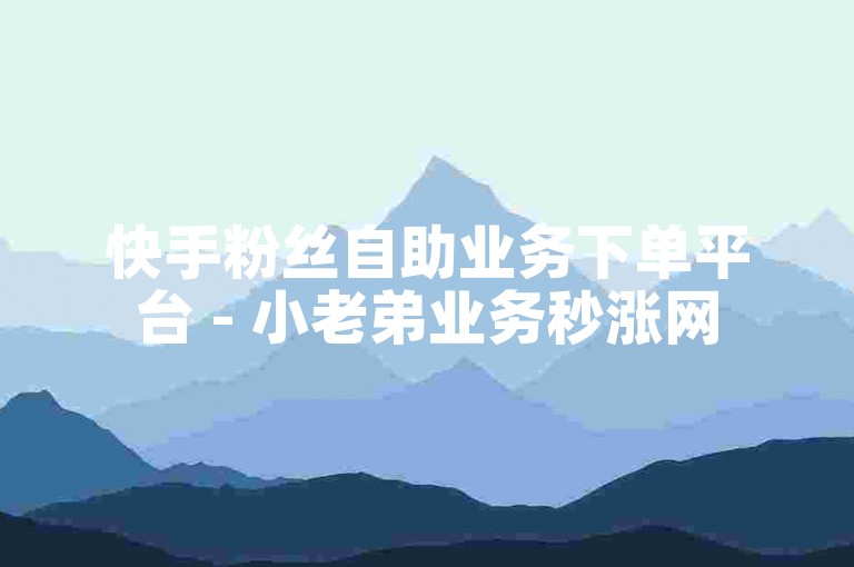 快手粉丝自助业务下单平台 - 小老弟业务秒涨网