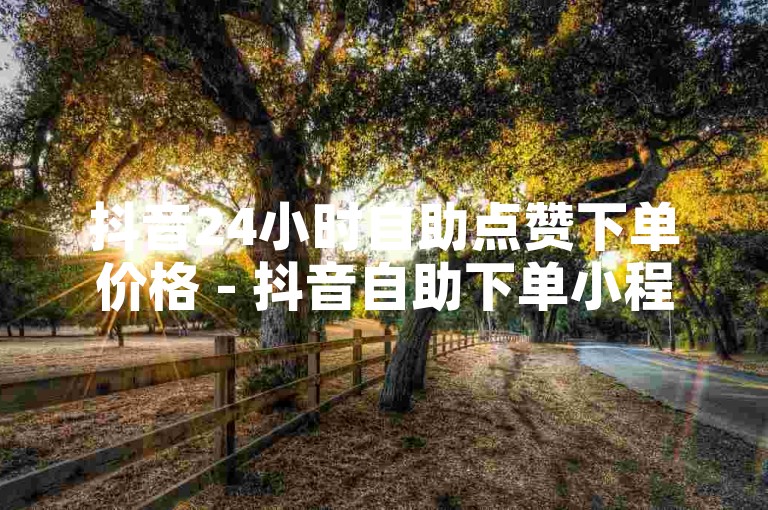 抖音24小时自助点赞下单价格 - 抖音自助下单小程序，提供便捷的点赞服务。