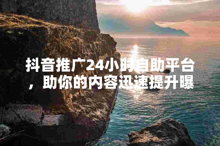 抖音推广24小时自助平台，助你的内容迅速提升曝光率和流量。