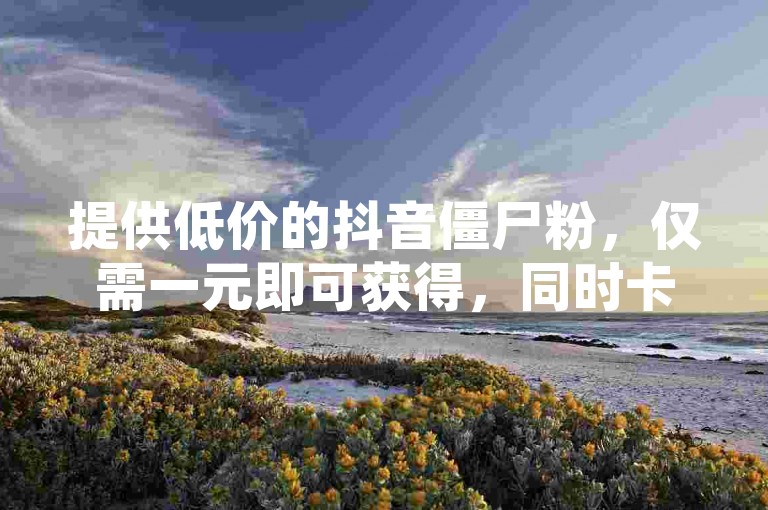 提供低价的抖音僵尸粉，仅需一元即可获得，同时卡盟提供终身QQ会员服务，以及仅需一毛钱就能获得几万个QQ主页赞的服务，所有这些都可通过24小时自动发卡网站轻松获取。