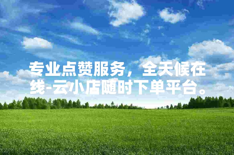 专业点赞服务，全天候在线-云小店随时下单平台。