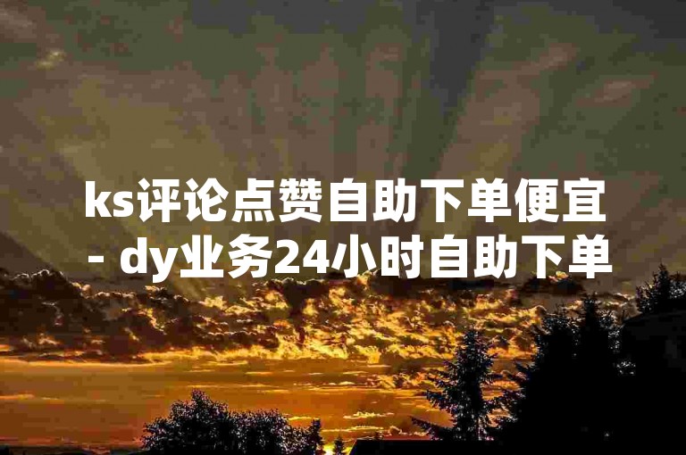 ks评论点赞自助下单便宜 - dy业务24小时自助下单平台