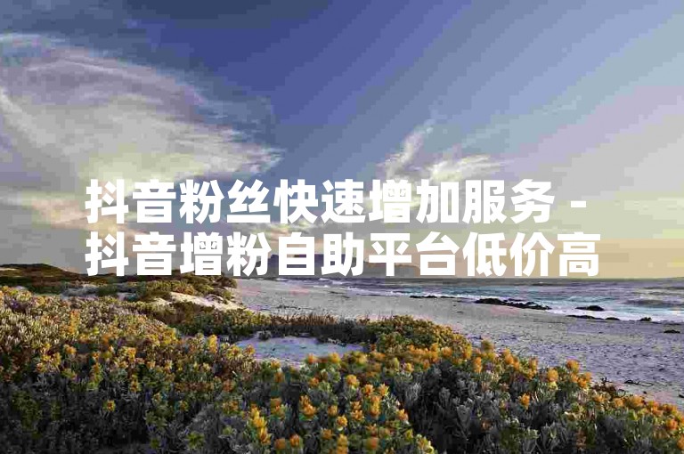 抖音粉丝快速增加服务 - 抖音增粉自助平台低价高效