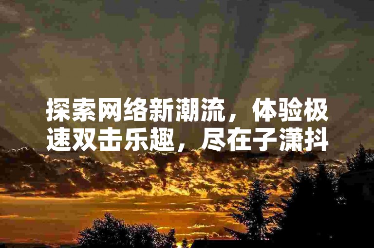 探索网络新潮流，体验极速双击乐趣，尽在子潇抖音快手自助平台。