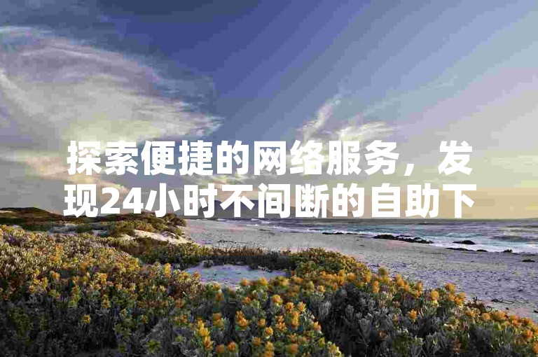 探索便捷的网络服务，发现24小时不间断的自助下单体验。