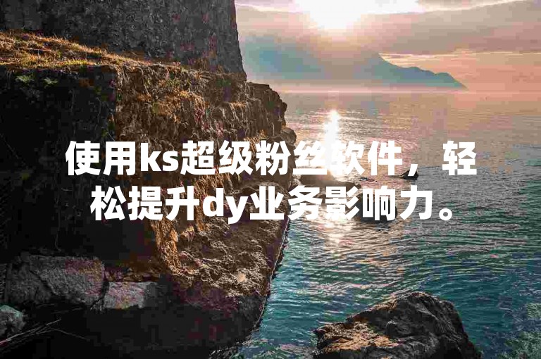 使用ks超级粉丝软件，轻松提升dy业务影响力。
