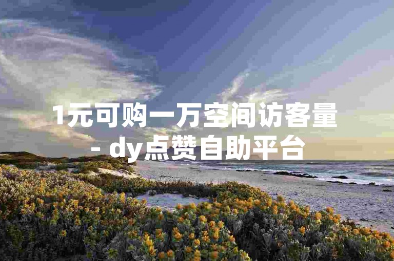 1元可购一万空间访客量 - dy点赞自助平台