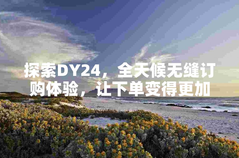 探索DY24，全天候无缝订购体验，让下单变得更加简单快捷。