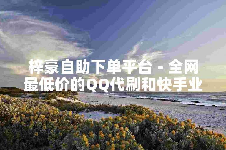 梓豪自助下单平台 - 全网最低价的QQ代刷和快手业务平台。