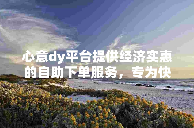 心意dy平台提供经济实惠的自助下单服务，专为快手直播增加人气。