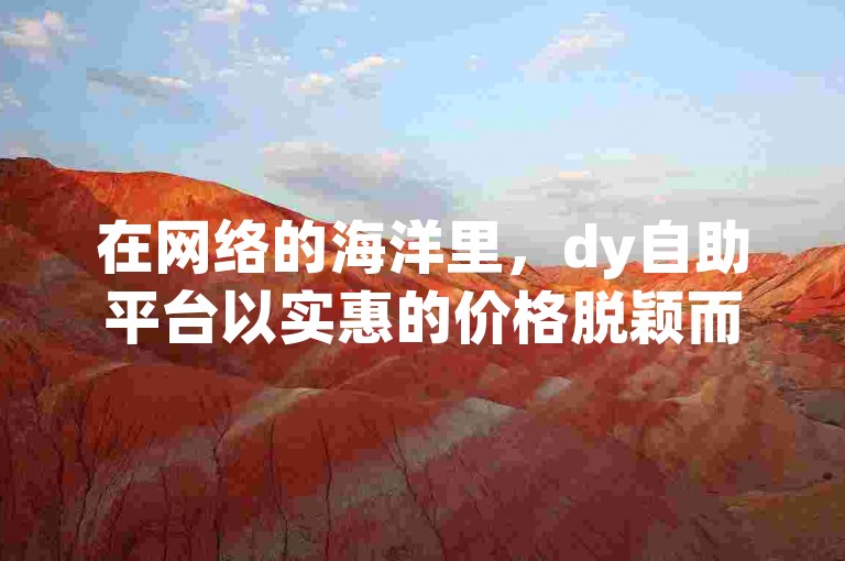 在网络的海洋里，dy自助平台以实惠的价格脱颖而出，成为快手点赞服务的热门选择。