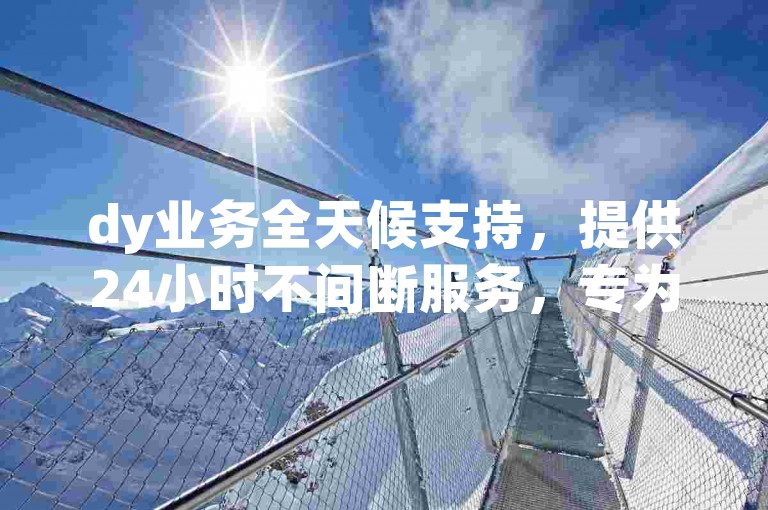 dy业务全天候支持，提供24小时不间断服务，专为新用户设计！
