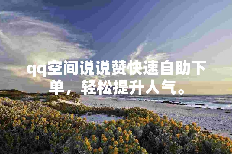 qq空间说说赞快速自助下单，轻松提升人气。