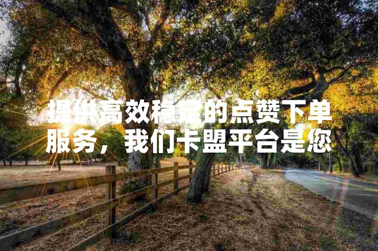 提供高效稳定的点赞下单服务，我们卡盟平台是您获取大会员资格的首选网站。