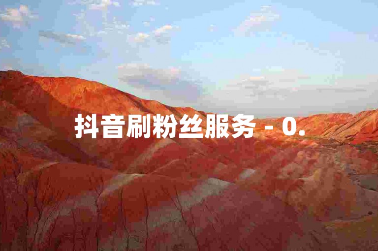 抖音刷粉丝服务 - 0.5元1000粉丝。