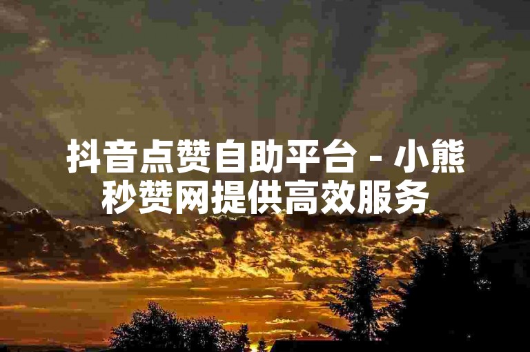 抖音点赞自助平台 - 小熊秒赞网提供高效服务