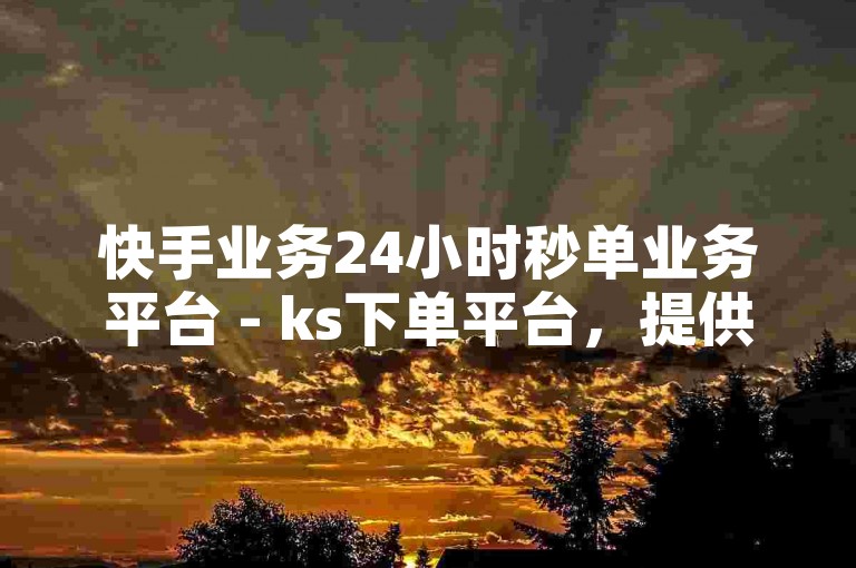 快手业务24小时秒单业务平台 - ks下单平台，提供全天候自助下单服务。