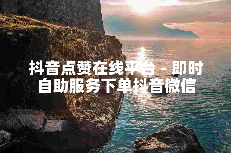 抖音点赞在线平台 - 即时自助服务下单抖音微信