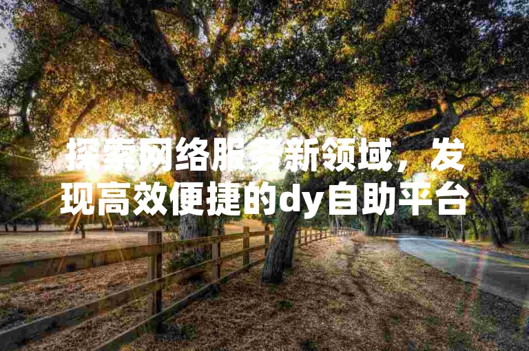 探索网络服务新领域，发现高效便捷的dy自助平台，专享低价优势，轻松提升快手赞数。
