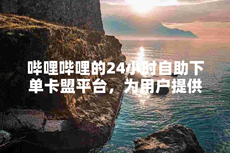 哔哩哔哩的24小时自助下单卡盟平台，为用户提供了便捷的业务办理服务。