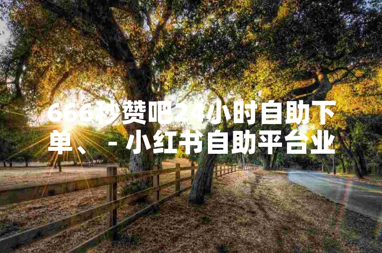 666秒赞吧24小时自助下单、 - 小红书自助平台业务