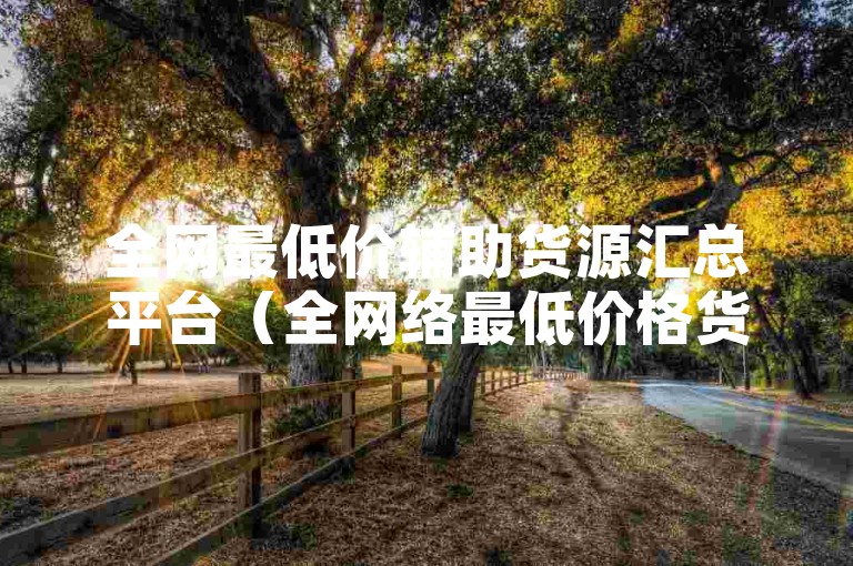 全网最低价辅助货源汇总平台（全网络最低价格货源网站大全总结）。