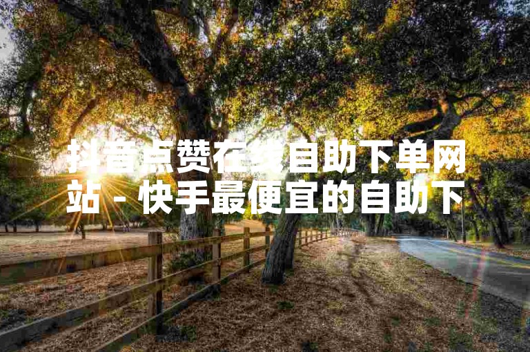 抖音点赞在线自助下单网站 - 快手最便宜的自助下单平台。