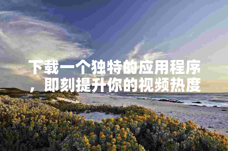 下载一个独特的应用程序，即刻提升你的视频热度，仅需1元即可获得10000次播放量！