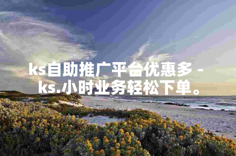 ks自助推广平台优惠多 - ks.小时业务轻松下单。
