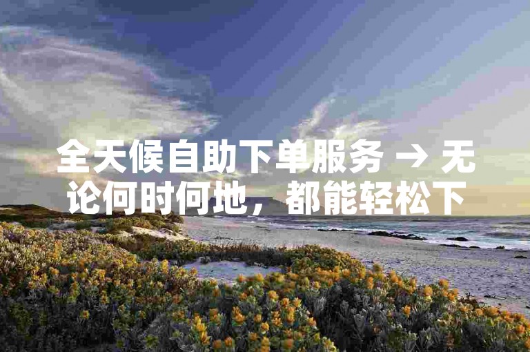 全天候自助下单服务 → 无论何时何地，都能轻松下单。