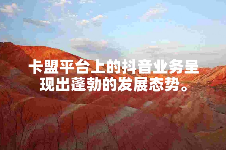 卡盟平台上的抖音业务呈现出蓬勃的发展态势。