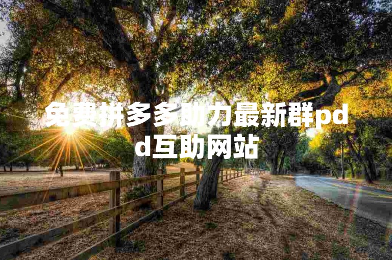 免费拼多多助力最新群pdd互助网站