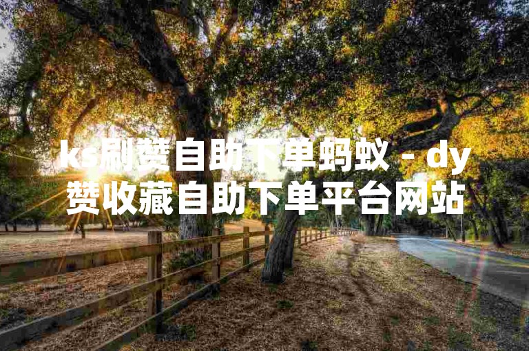 ks刷赞自助下单蚂蚁 - dy赞收藏自助下单平台网站，提供便捷的社交媒体服务。