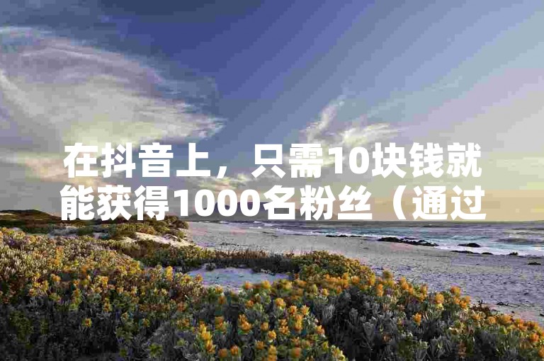 在抖音上，只需10块钱就能获得1000名粉丝（通过24小时免费下单平台实现）。