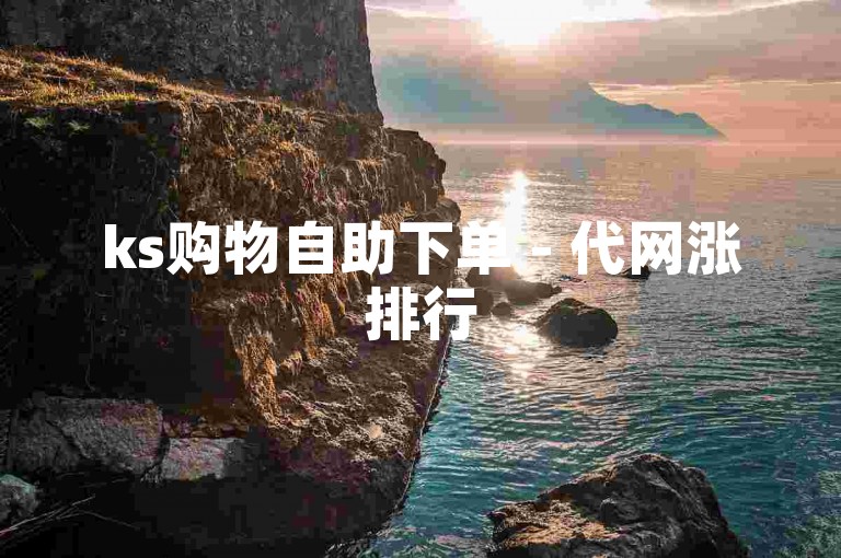 ks购物自助下单 - 代网涨排行