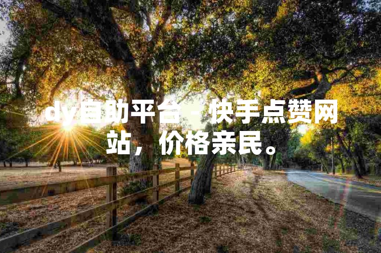 dy自助平台 - 快手点赞网站，价格亲民。