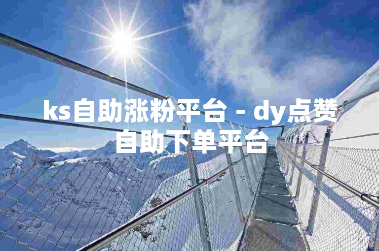 ks自助涨粉平台 - dy点赞自助下单平台50个