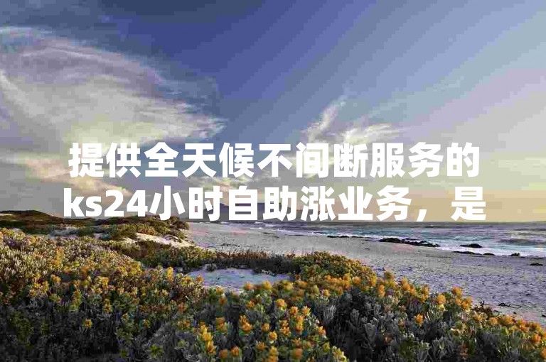 提供全天候不间断服务的ks24小时自助涨业务，是一个便捷的免费自助下单平台。