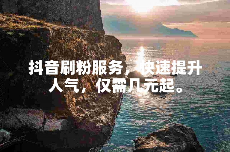 抖音刷粉服务，快速提升人气，仅需几元起。