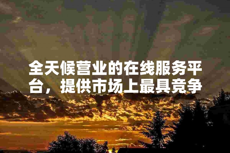 全天候营业的在线服务平台，提供市场上最具竞争力的价格。