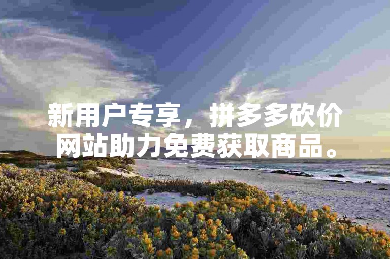 新用户专享，拼多多砍价网站助力免费获取商品。