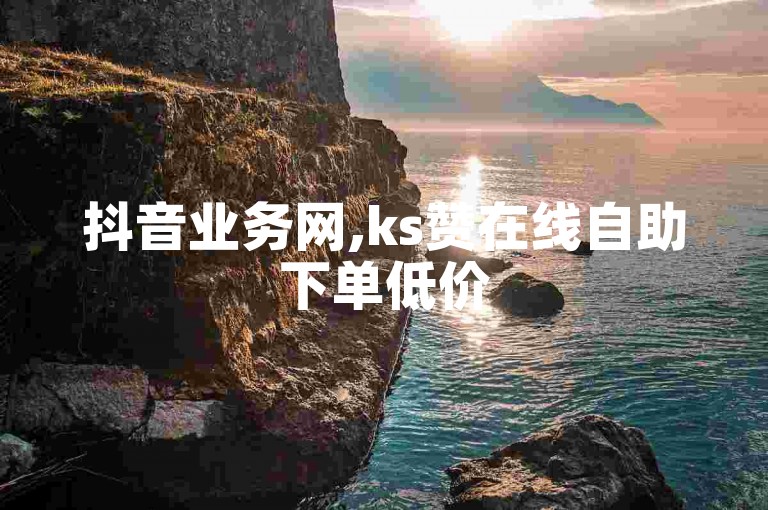 抖音业务网,ks赞在线自助下单低价